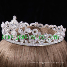 2016 Bride Slloy Silver Plated Rhinestone Crown